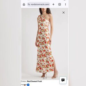 Bow One-Shoulder Maxi Dress